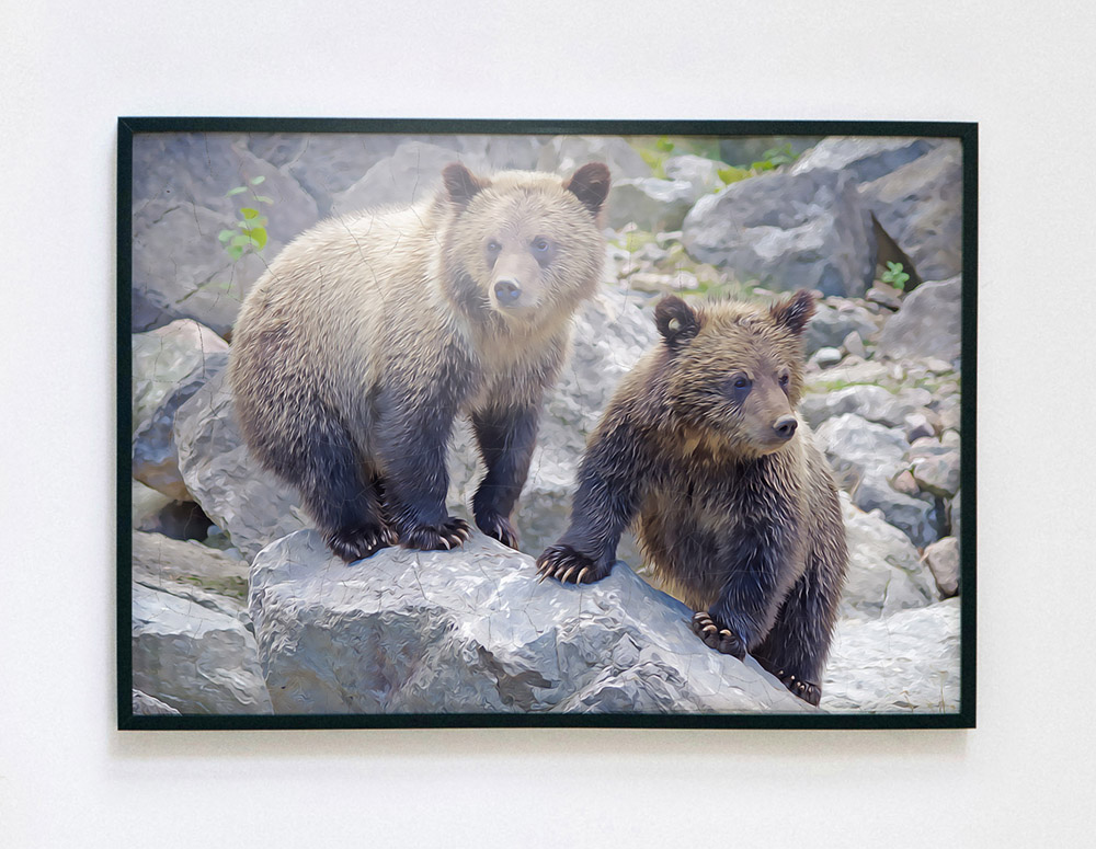 A painting of bears