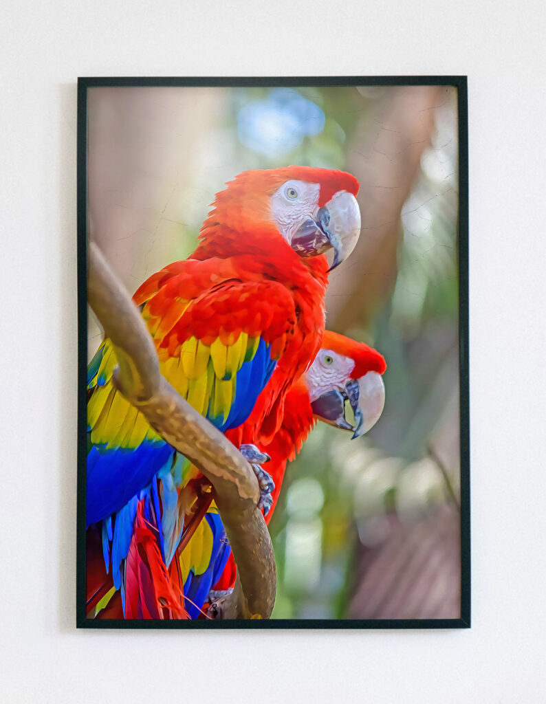 A painting of lemurs
