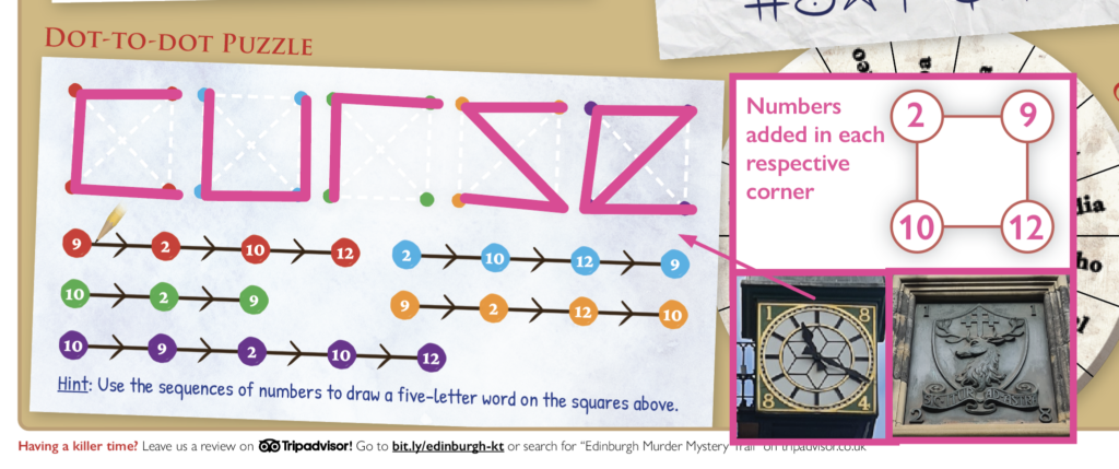 Edinburgh Old Town — Clue 17: How Answer Is Formed